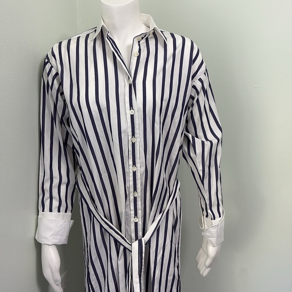 J. Crew x Marie Marot Striped Button Down Shirt Dress size 00 NEW - Picture 4 of 10